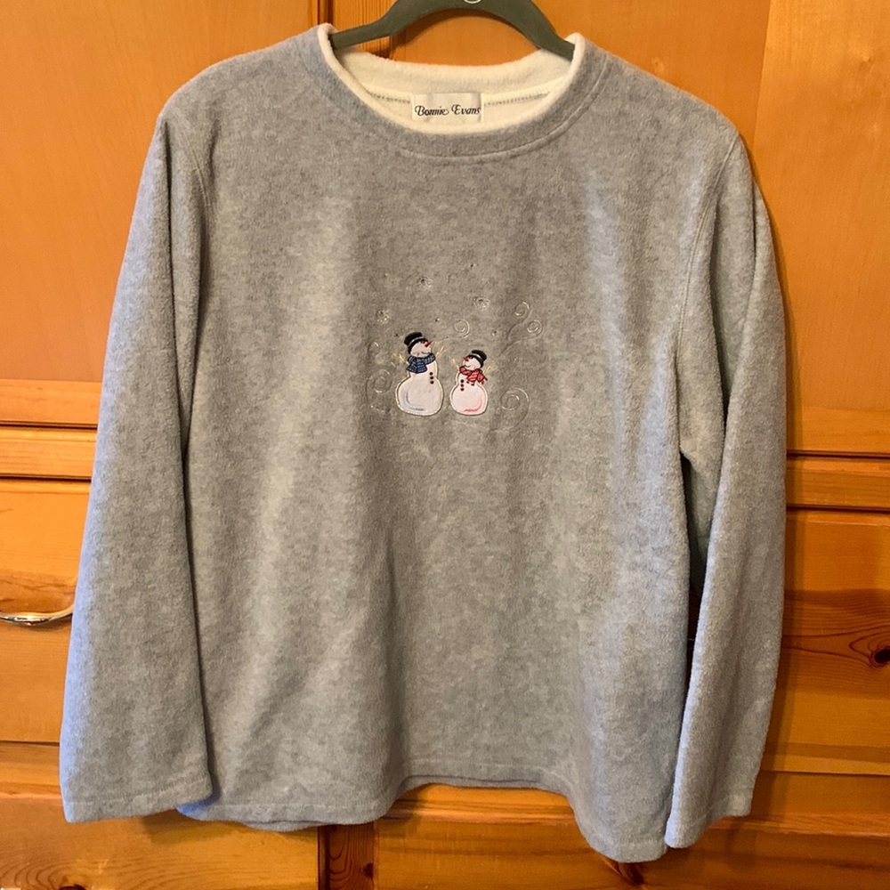 Bonnie Evans Snowman sweater size large